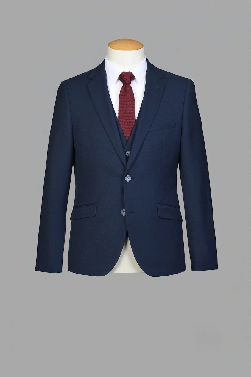 Traje Con Chaleco Julio Azul (230-6)