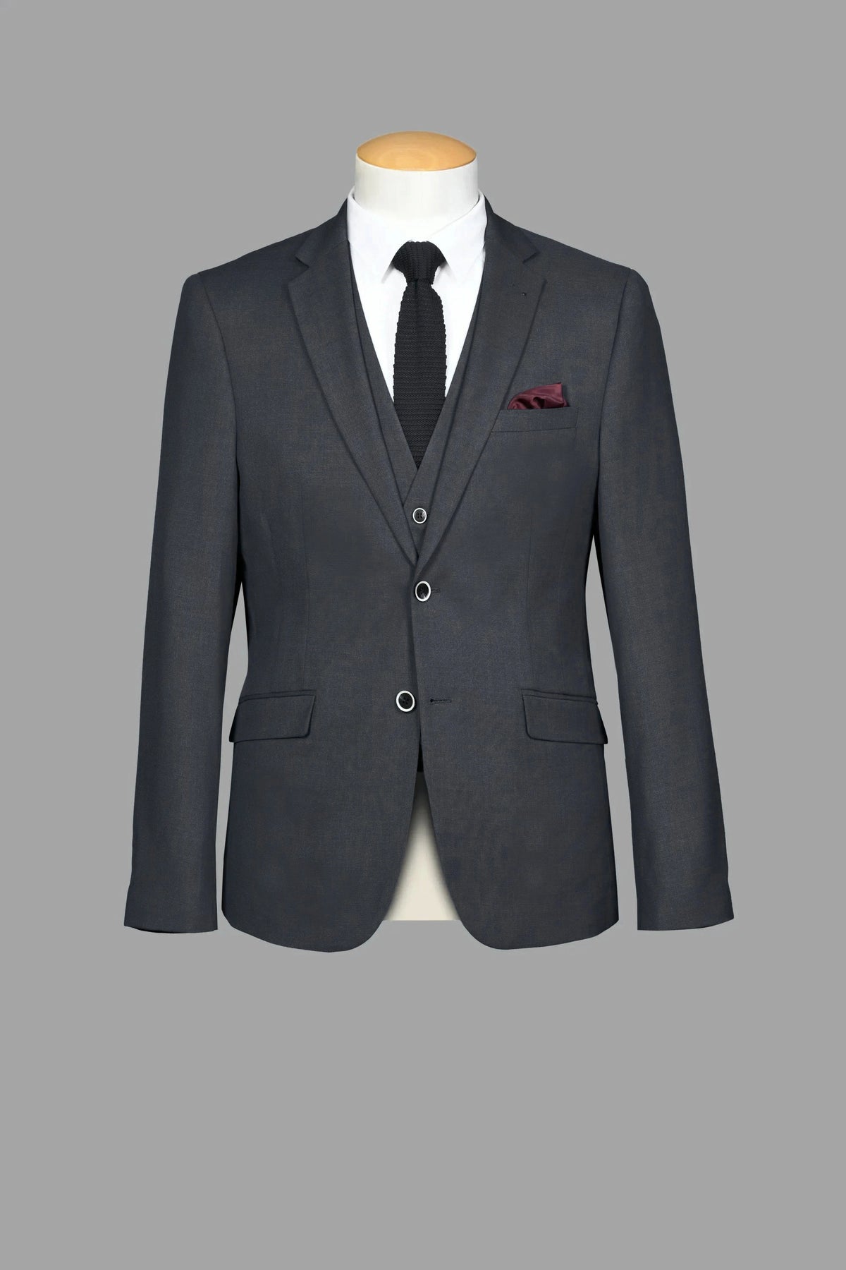 Traje Con Chaleco Julio Gris (297-30)