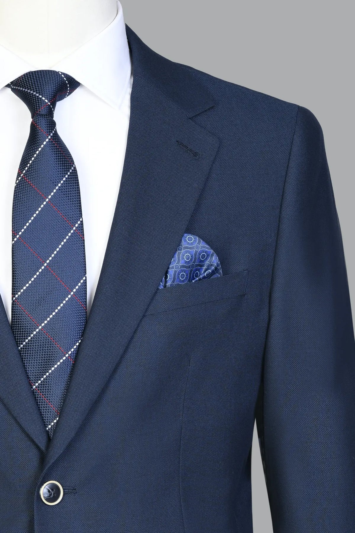 Traje Con Chaleco Julio Azul (298-2)