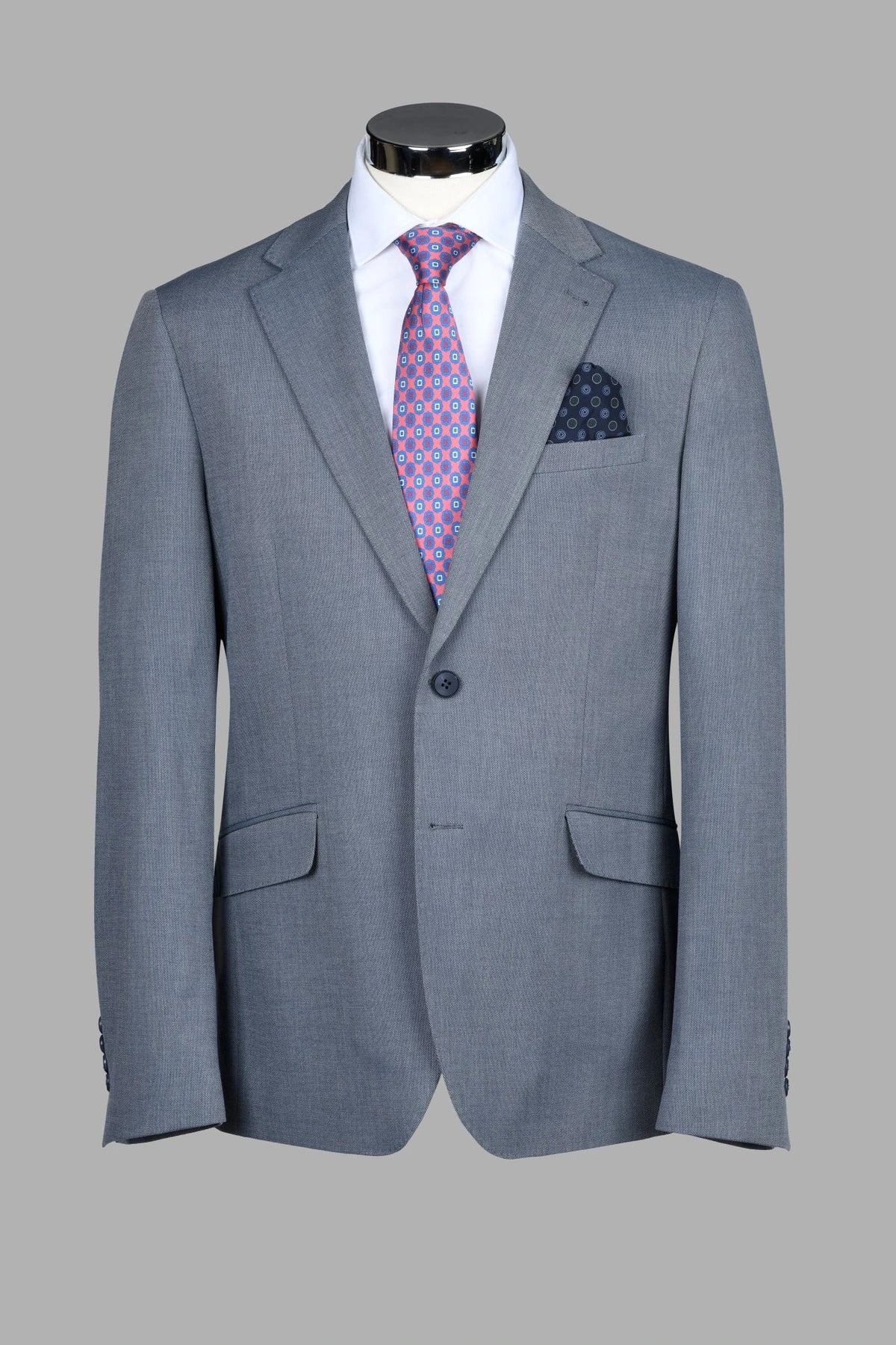 Traje Semi-Slim Fit Oxford Azul (221-8)
