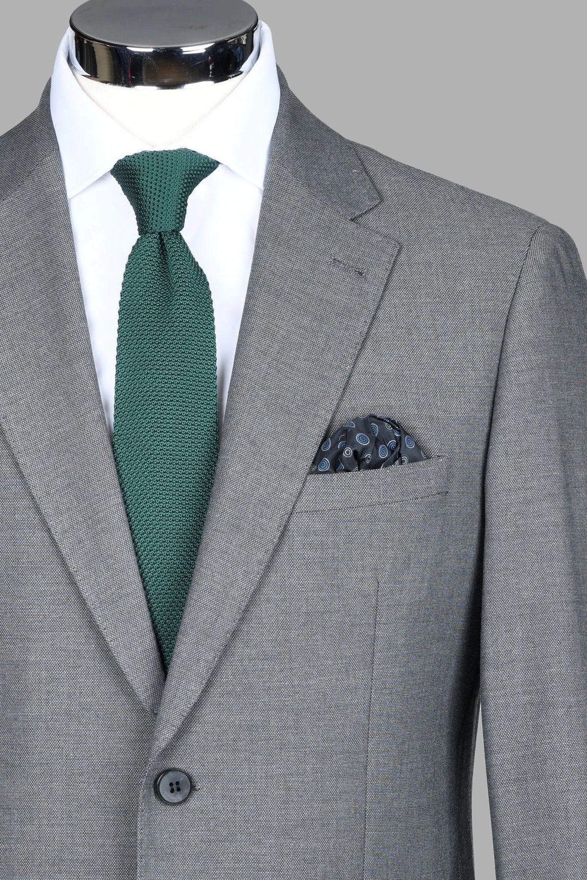 Traje Semi-Slim Fit Oxford Gris (221-30)