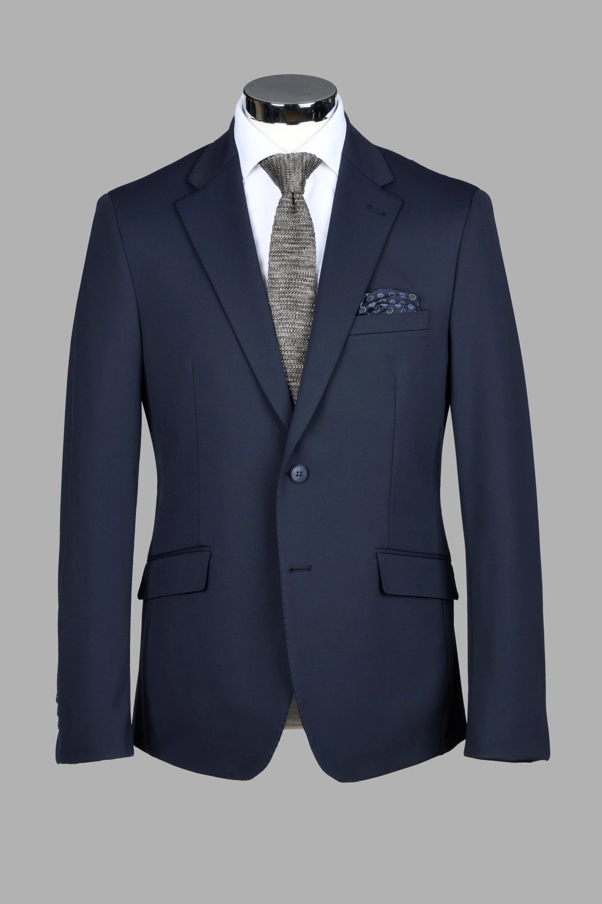 Traje Semi-Slim Fit Oxford Azul (228-2)