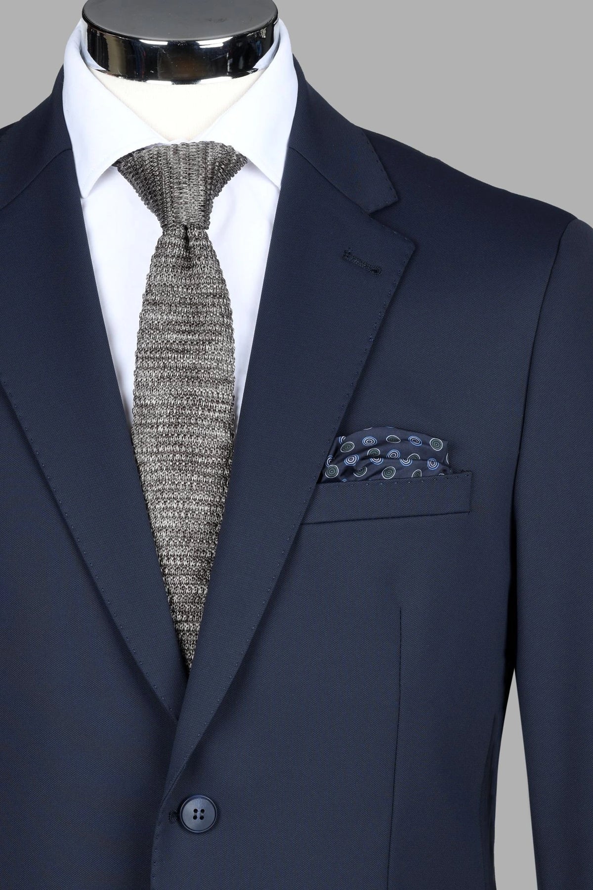 Traje Semi-Slim Fit Oxford Azul (228-2)