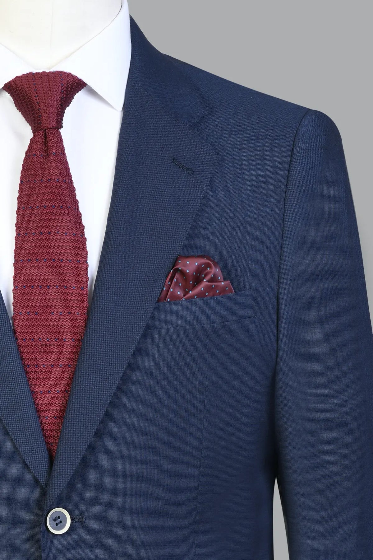 Traje Semi-Slim Fit Oxford Azul (296-2)