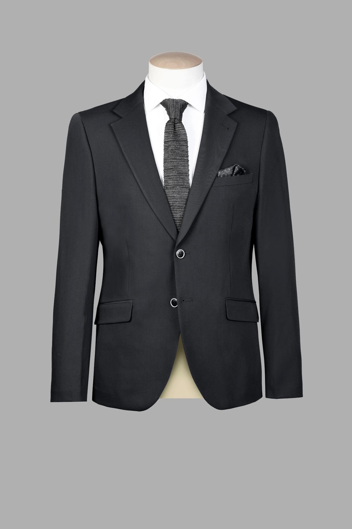 Traje Semi-Slim Fit Pireo Negro (215-4)