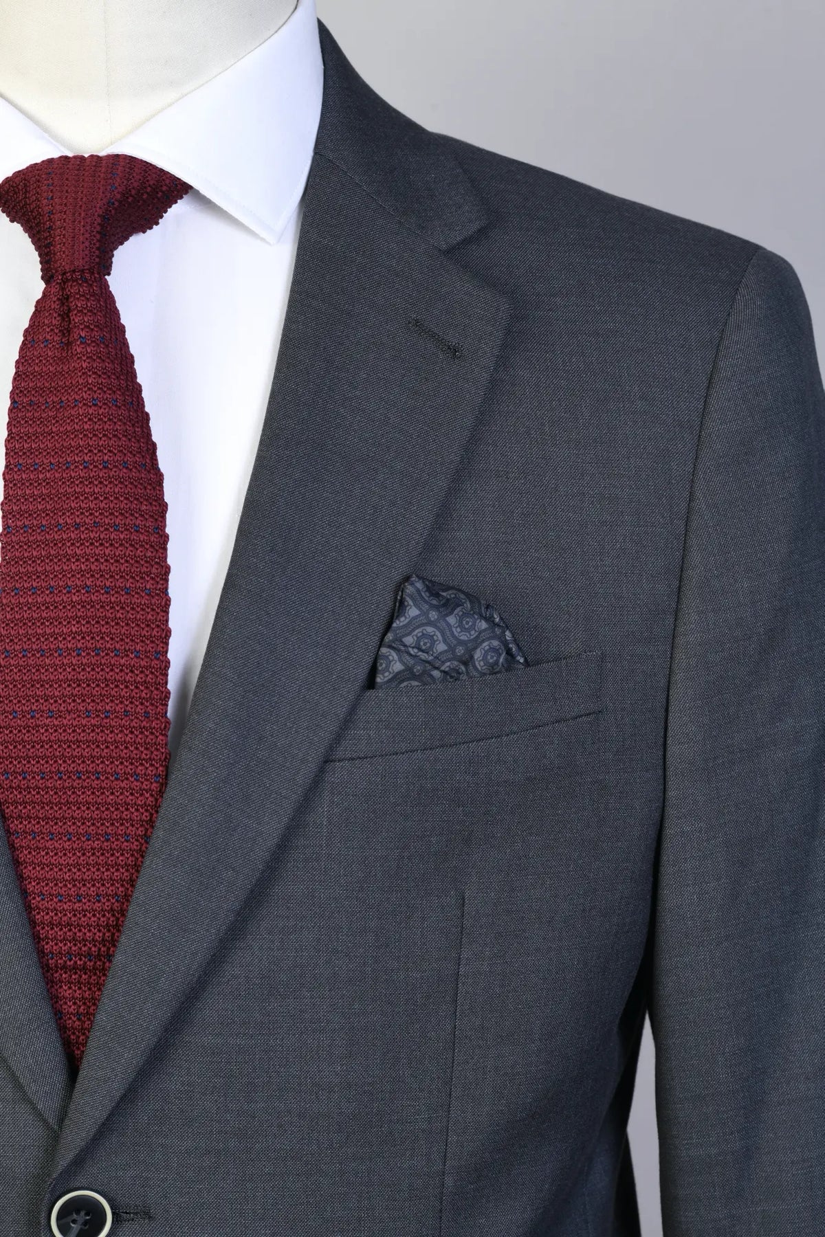Traje Semi-Slim Fit Pireo Gris (297-30)