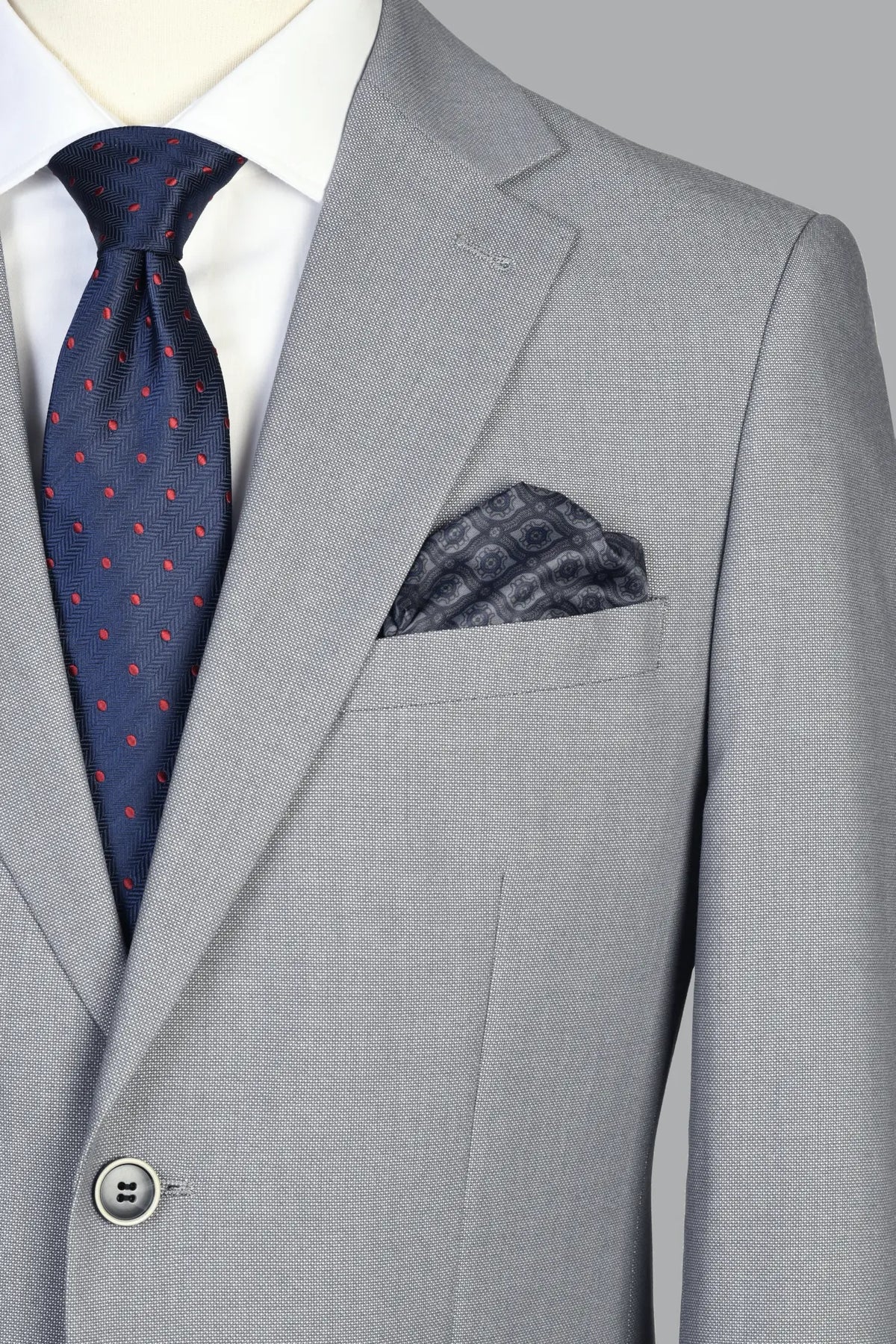 Traje Semi-Slim Fit Pireo Gris (298-38)