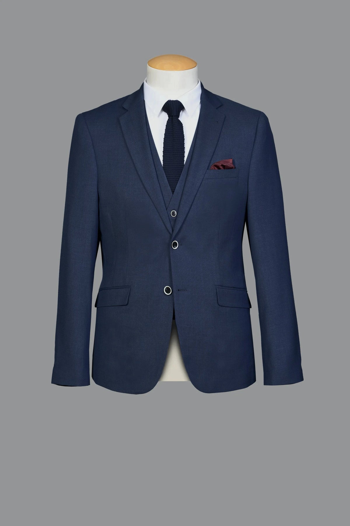Traje Con Chaleco Julio Azul (297-2)