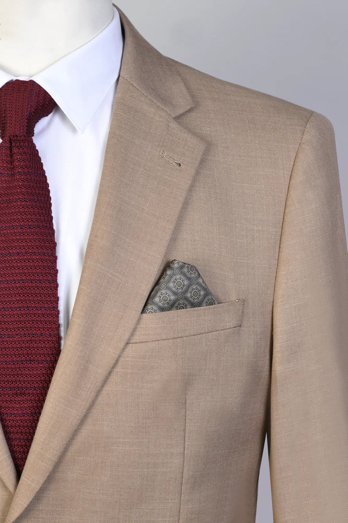 Traje Con Chaleco Julio Beige (297-24)