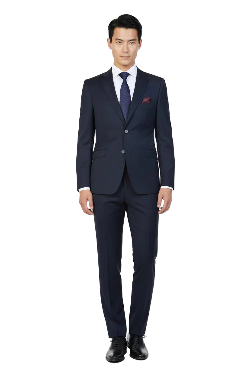 Traje Lana Azul Marino