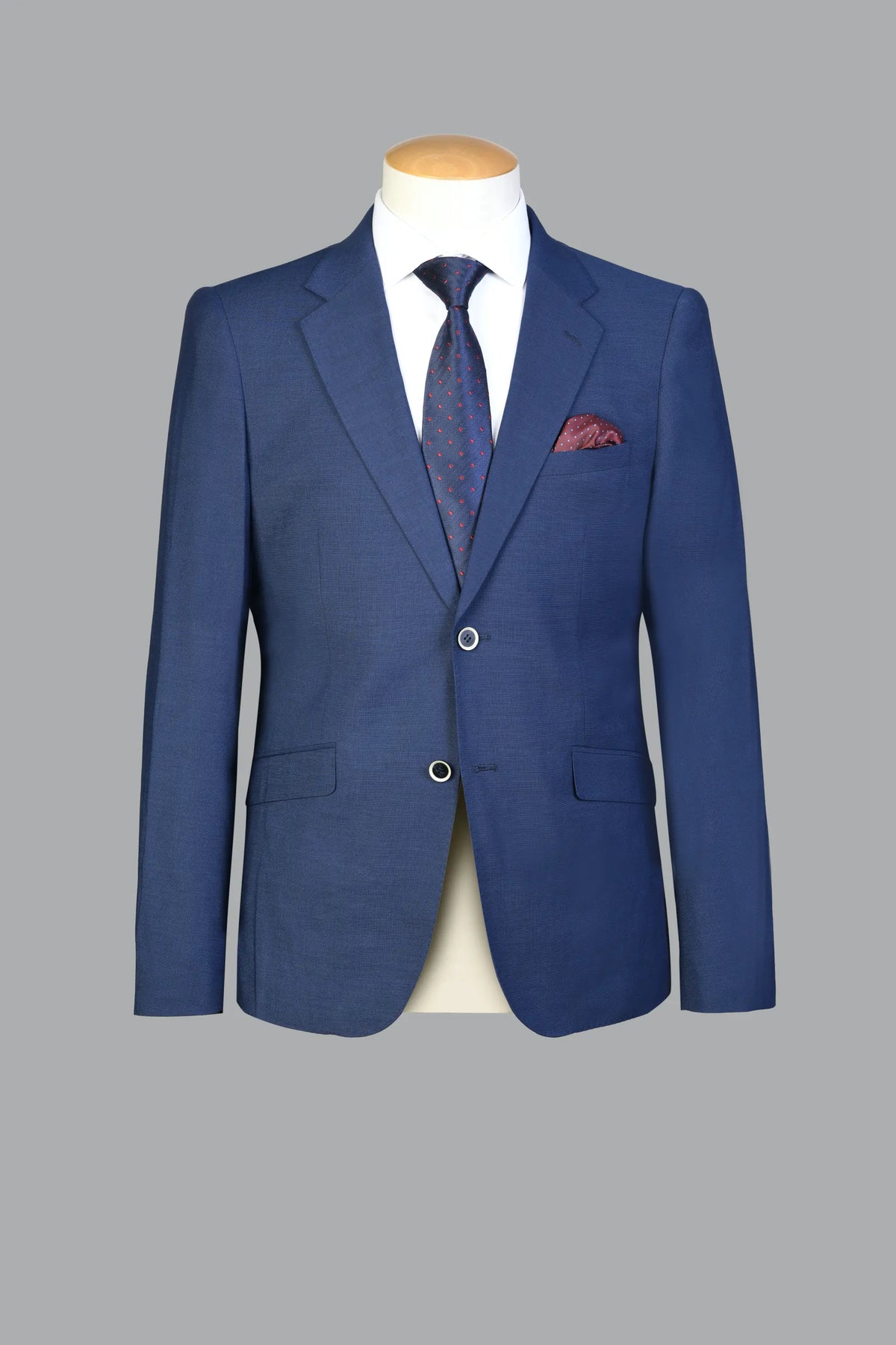 Traje Semi-Slim Fit Oxford Azul (296-6)
