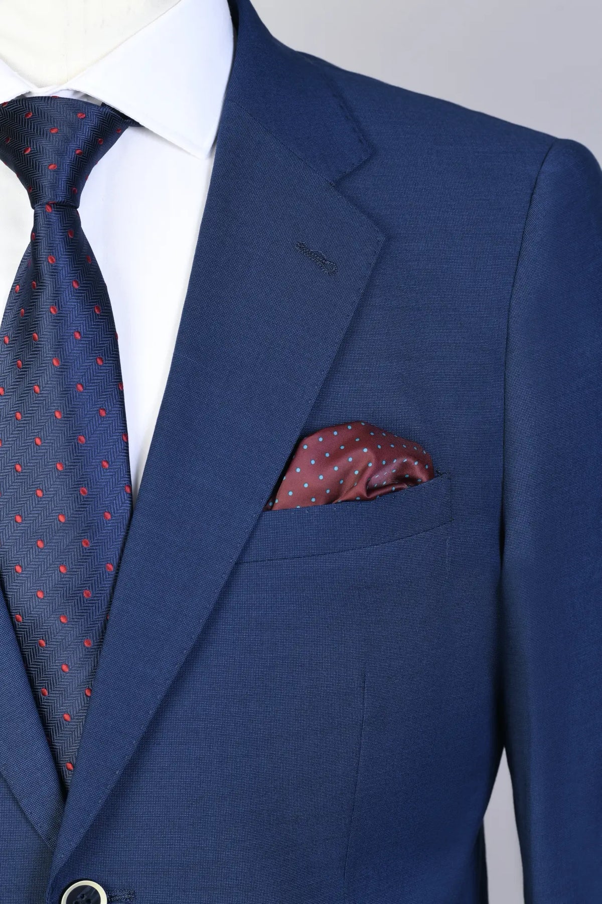 Traje Semi-Slim Fit Oxford Azul (296-6)