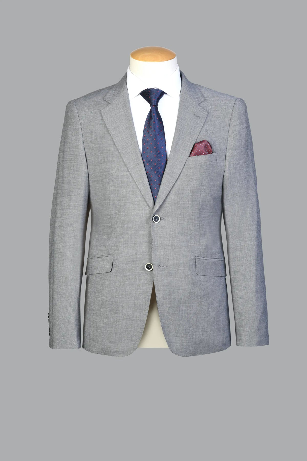 Traje Semi-Slim Fit Oxford Gris (296-32)