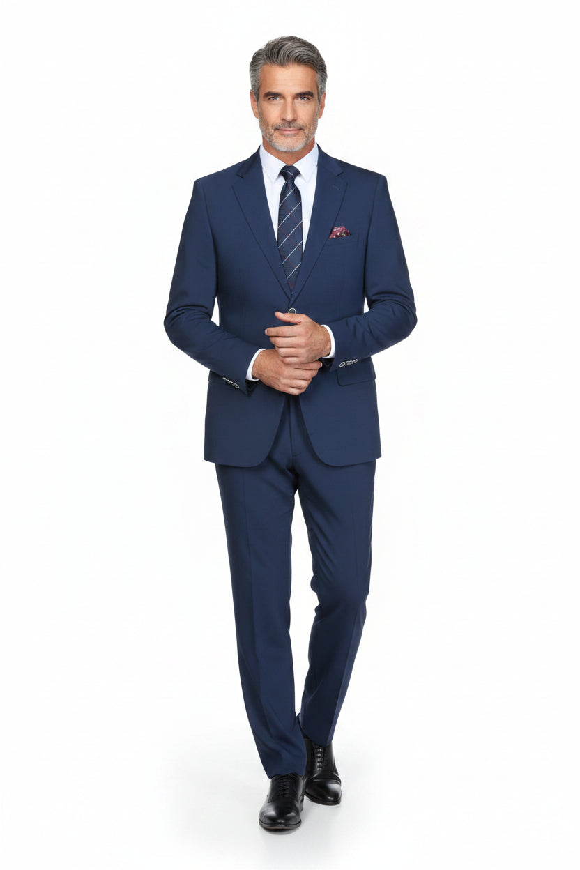Traje Anti-arrugas Azul Marino