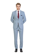 Traje Anti-arrugas Azul Claro