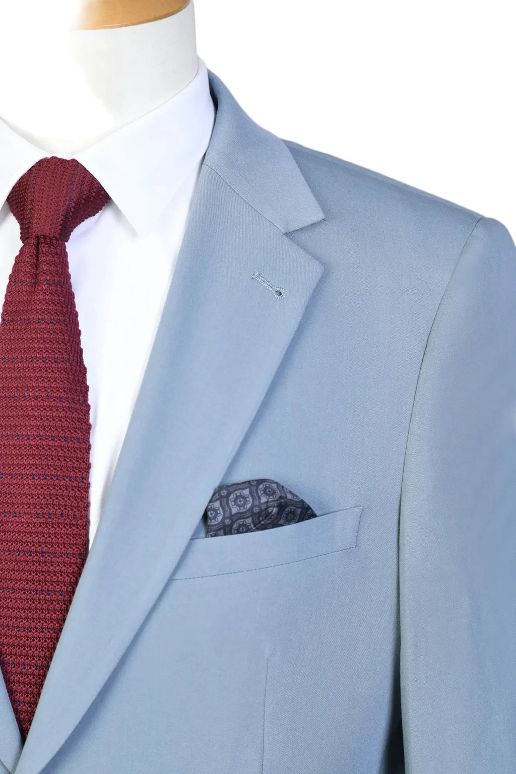 Traje Anti-arrugas Azul Claro