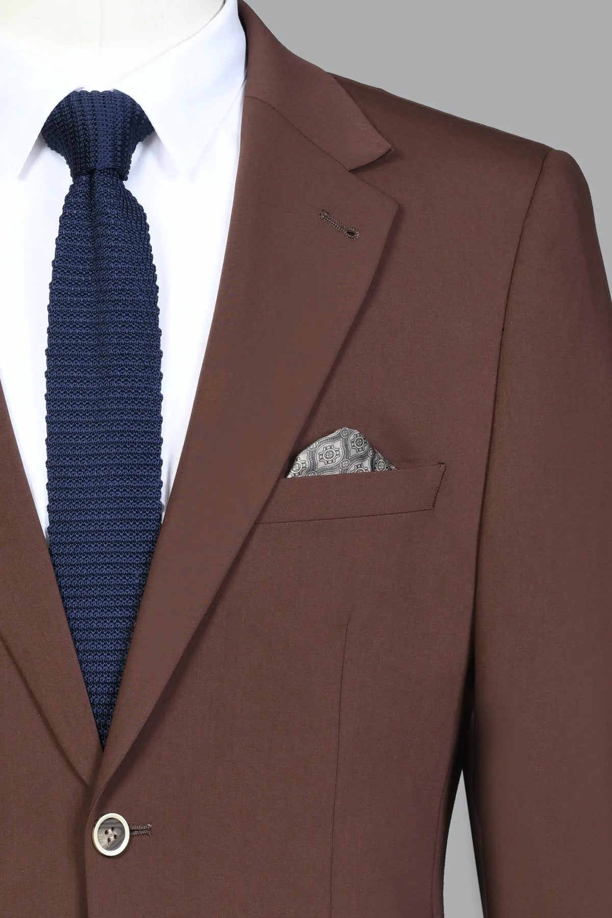 Traje Semi-Slim Fit Pireo Marron (215-20)
