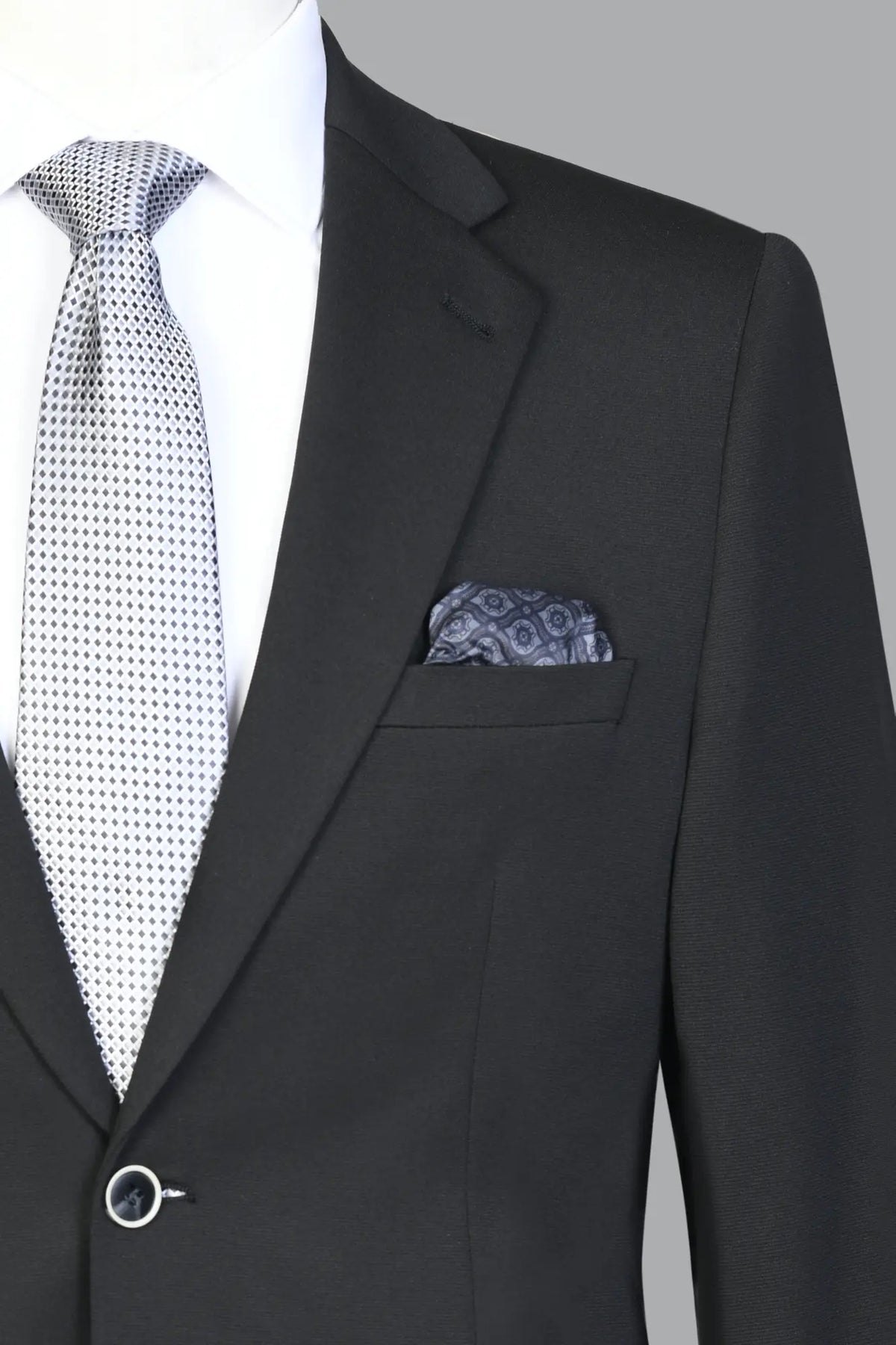 Traje Semi-Slim Fit Pireo Negro (225-4)