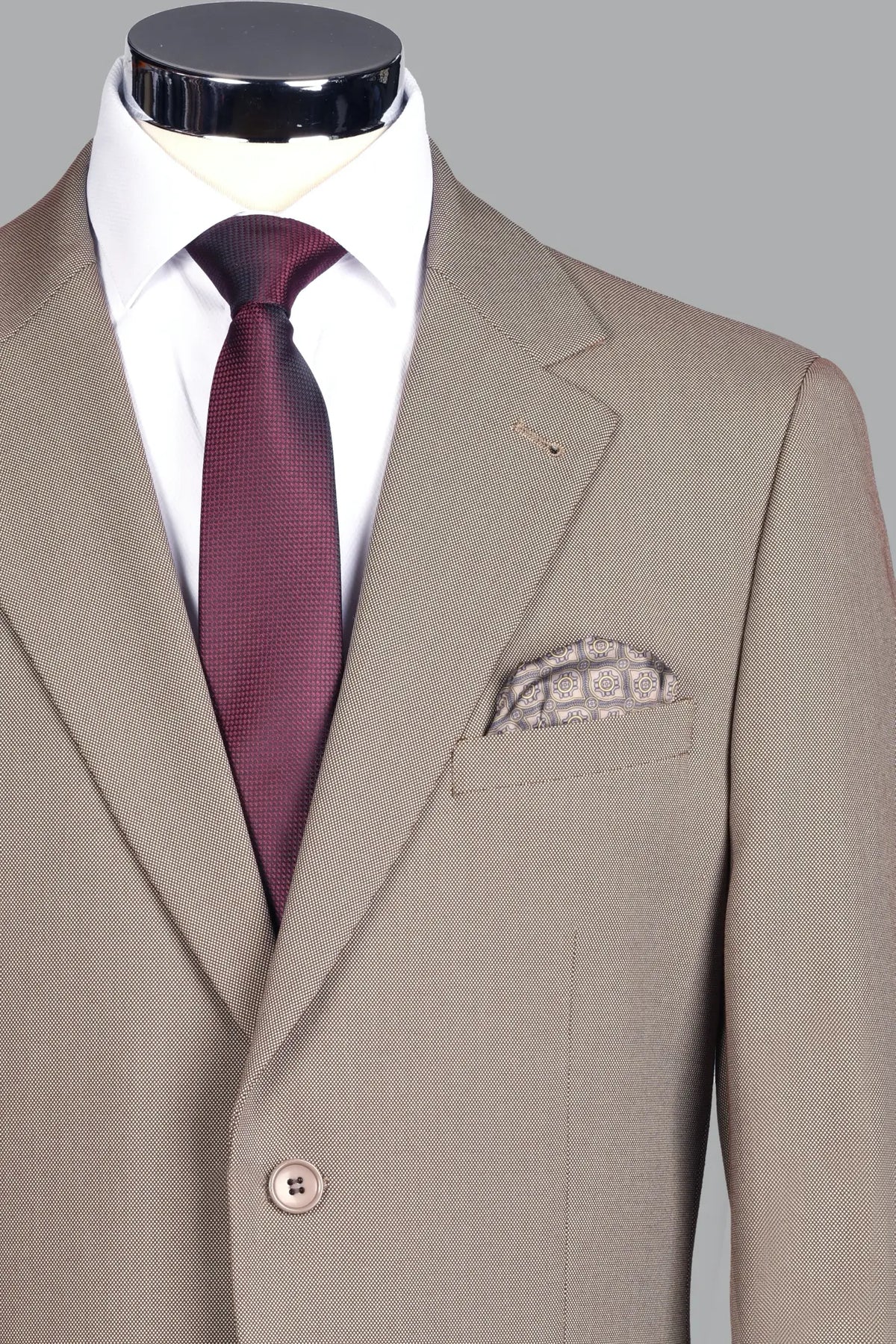 Traje Semi-Slim Fit Pireo Beige (238-24)