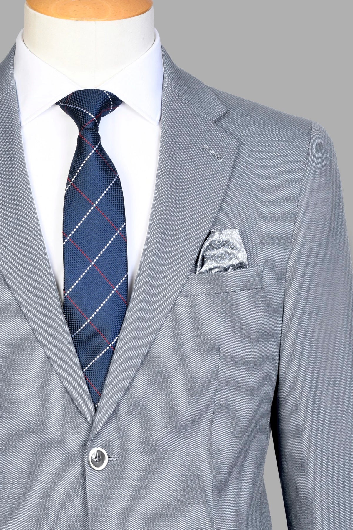 Traje Semi-Slim Fit Pireo Gris (238-38)