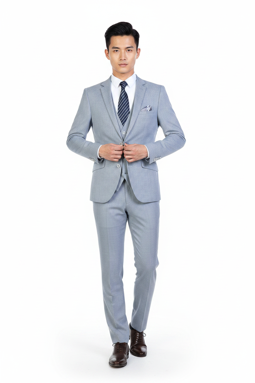 Traje Rustico Azul Claro