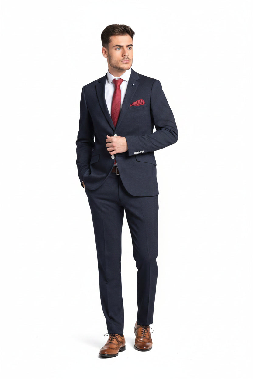 Traje Elástico Azul Marino
