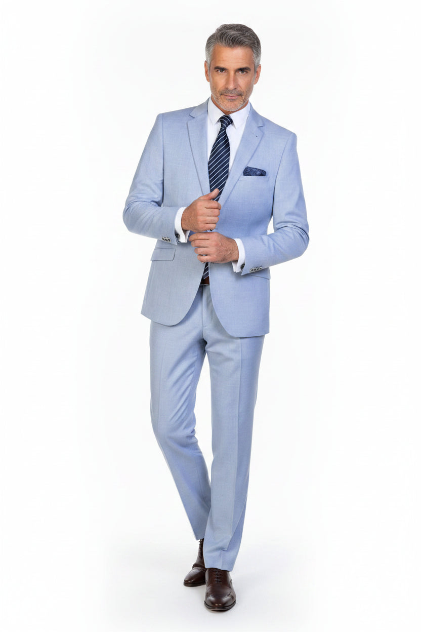 Traje Liso Azul Claro