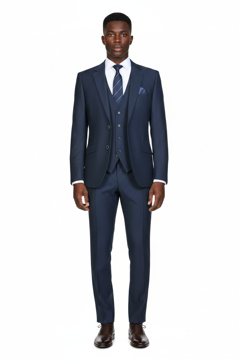Traje Recto Azul Marino