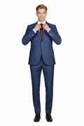 Traje Recto Azul Vivo