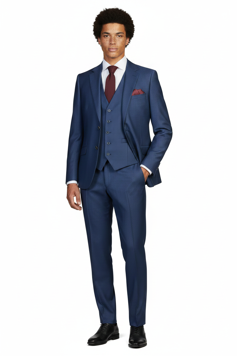 Traje Recto Azul Vivo
