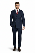 Traje Cruzado Azul Marino