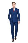 Traje Cruzado Azul Vivo