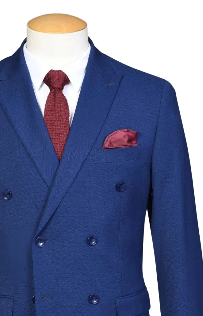 Traje Cruzado Azul Vivo