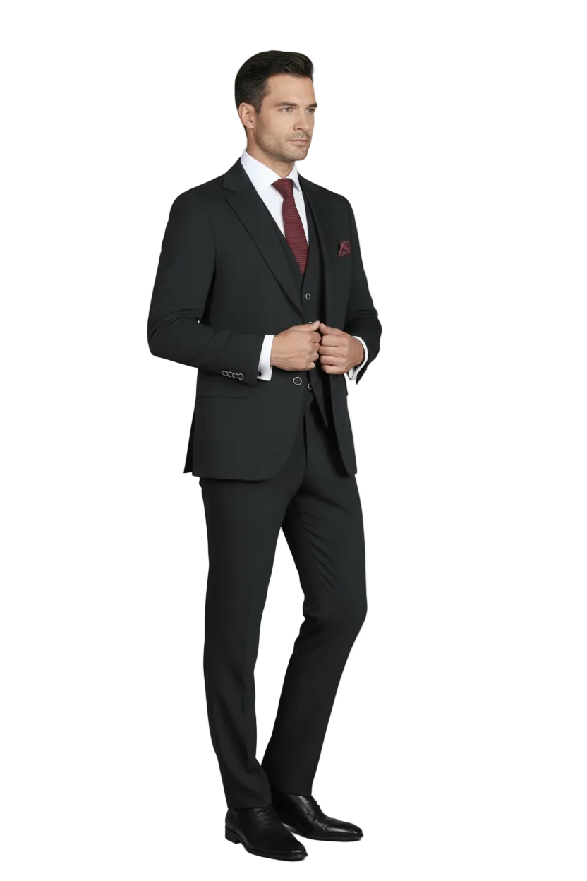 Traje Anti-arrugas Negro