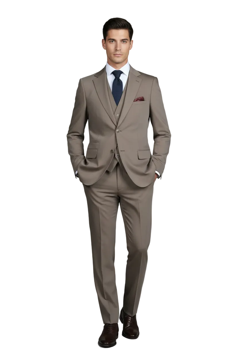 Traje Anti-arrugas Tostado