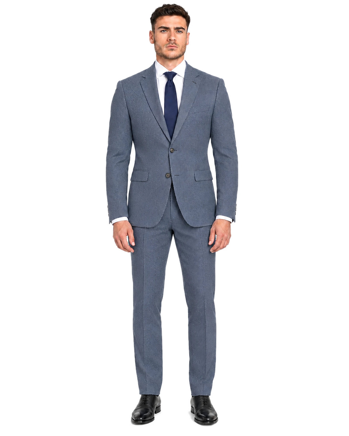 Traje elástico azul oscuro Alcatraz - de frente